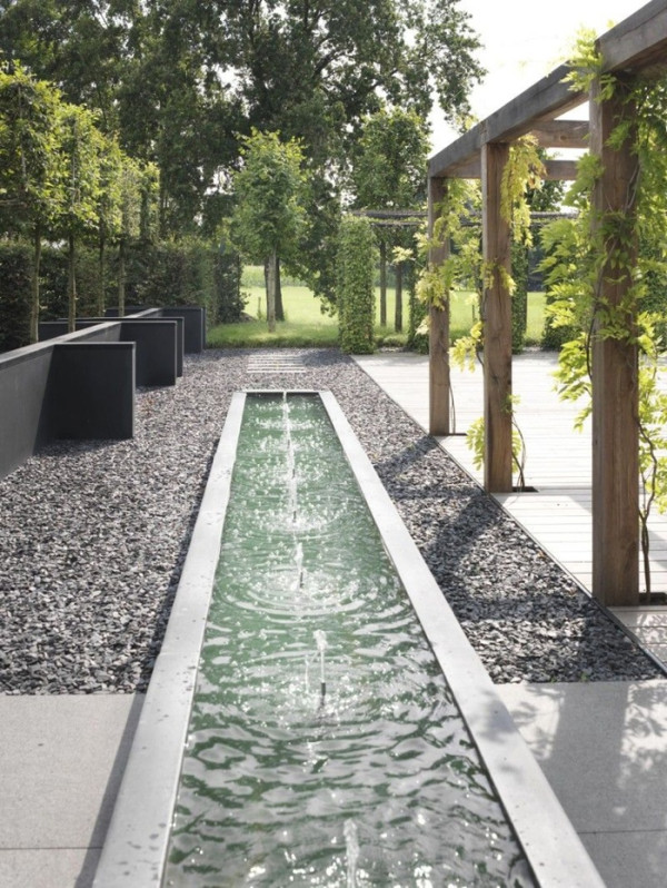 modern water garden