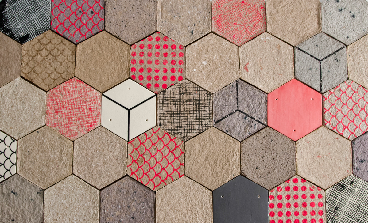Wallpapering: Tiles Made of Paper by Dear Human