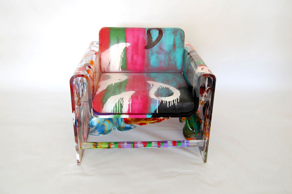 Painted acrylic chair