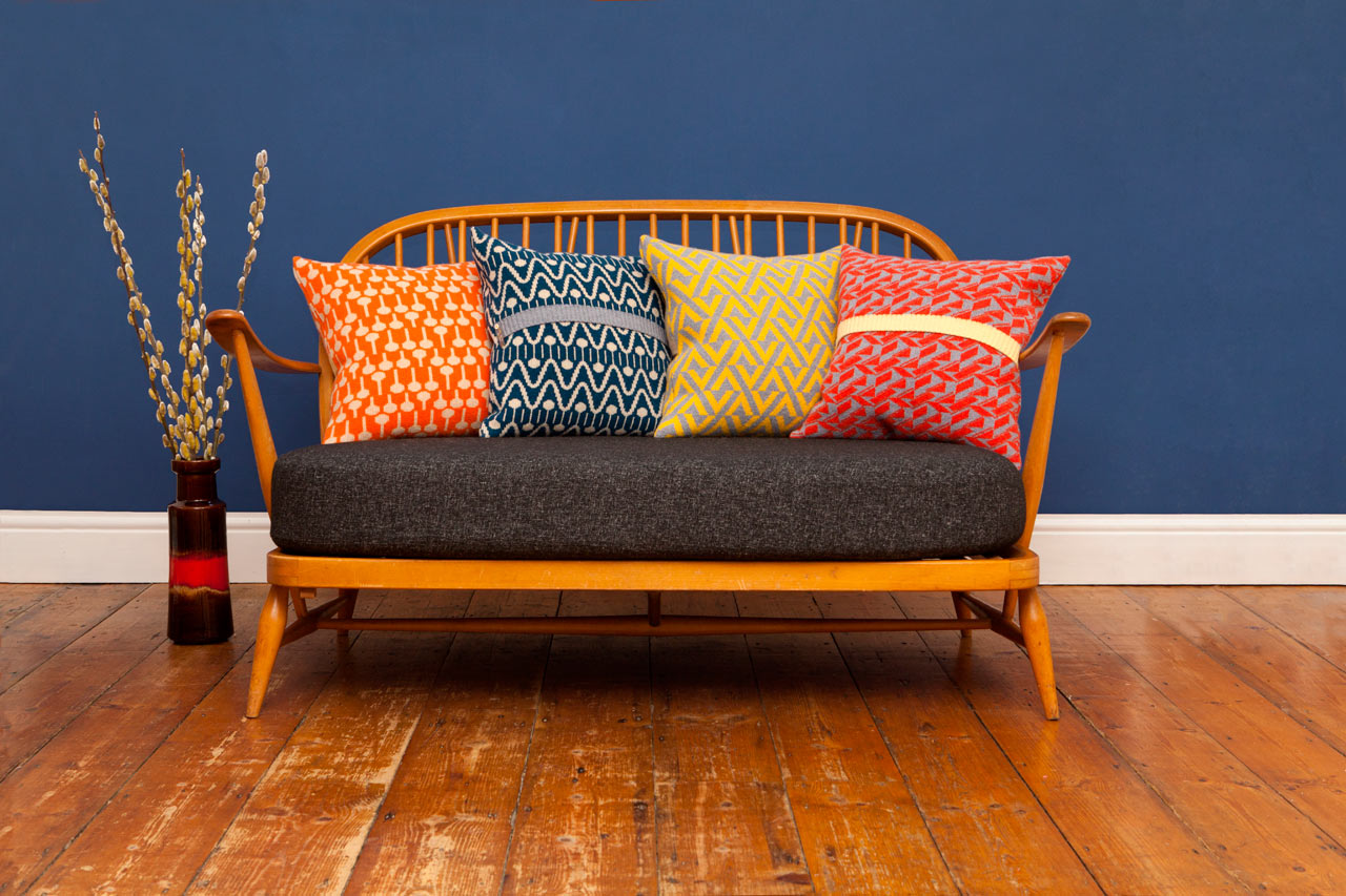 Bold Geometric Cushions & Blankets from Seven Gauge Studios