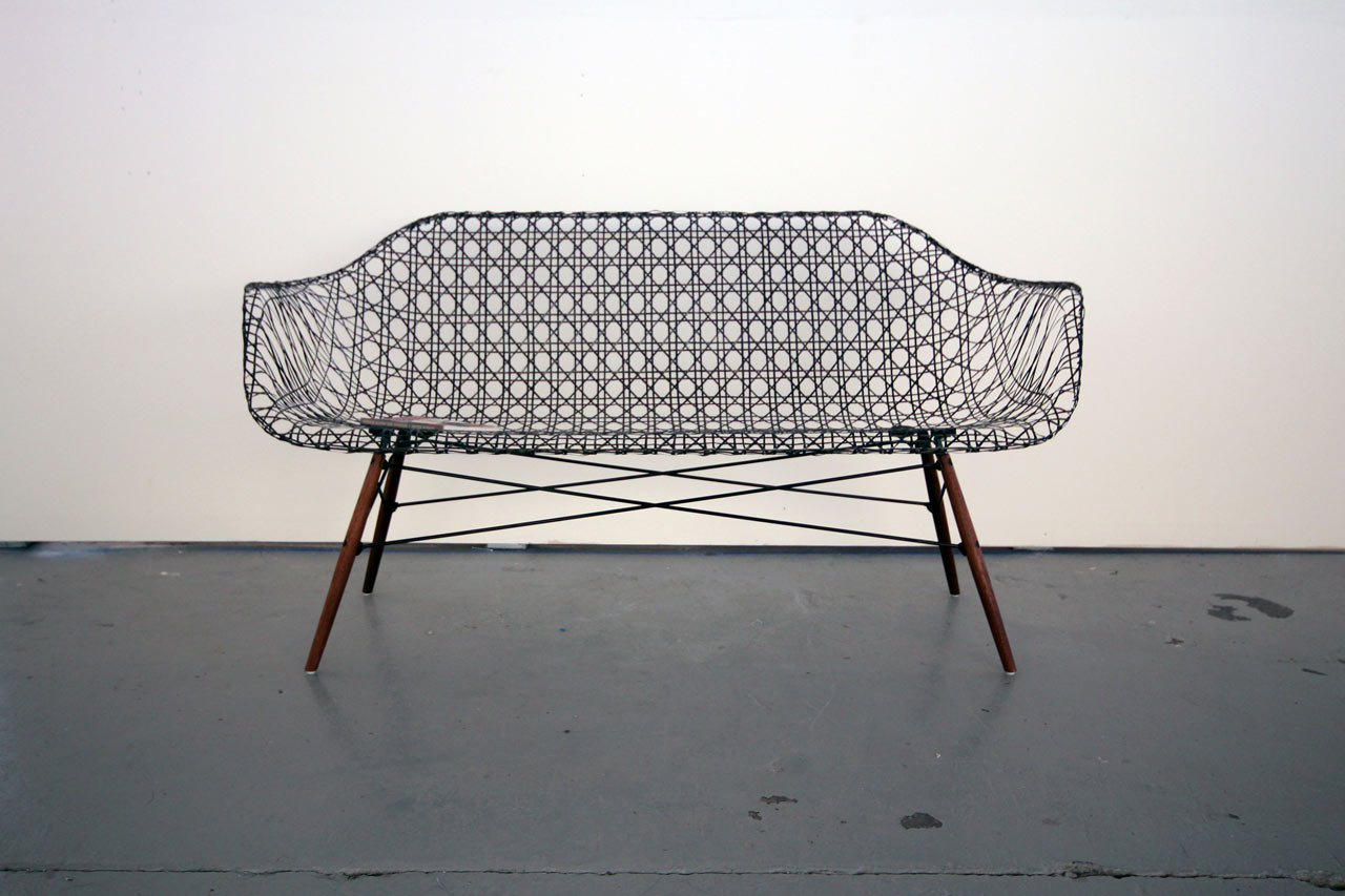 Carbon Fiber Eames Sofa by Matthew Strong