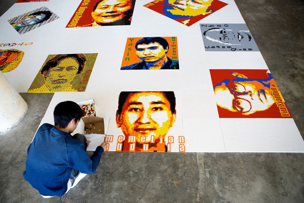 Ai Weiwei's LEGO Portraits Hit Alcatraz