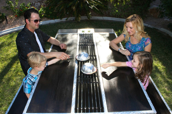 This Outdoor Table Has A Built-In BBQ Grill