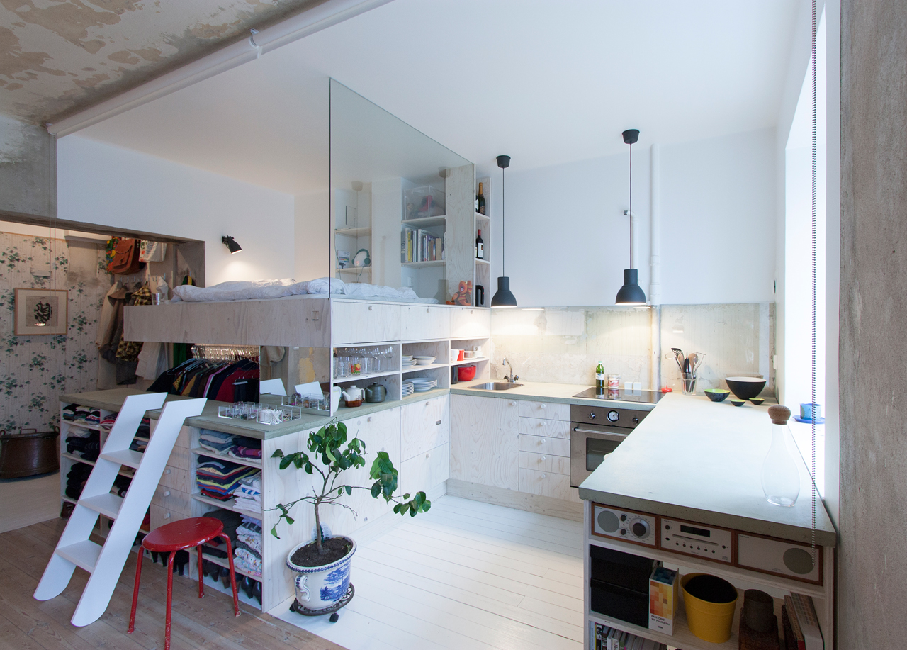 Small Stockholm Apartment Lets Its Past Take The Stage
