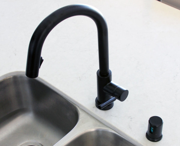 brizo-black-faucet-kitchen-sink