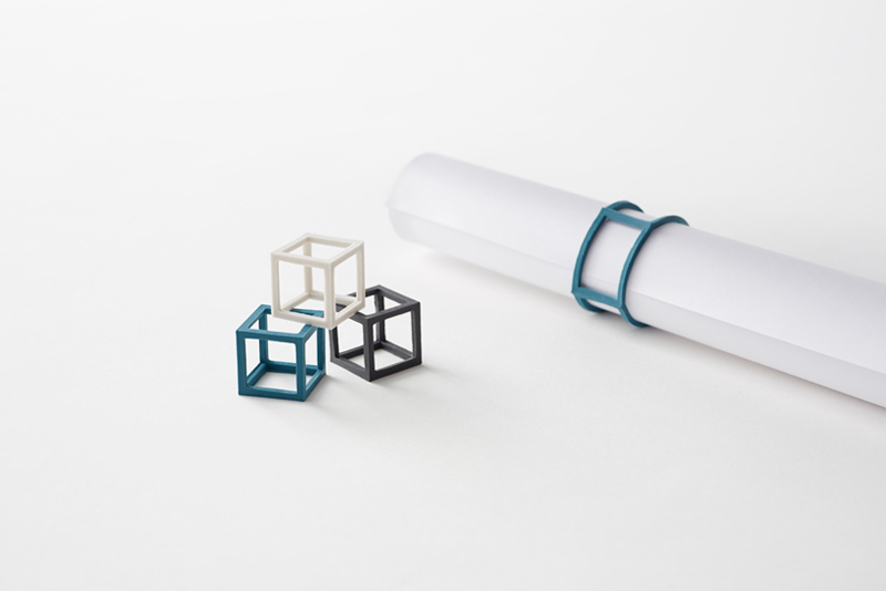 Cubic Rubber Bands from Nendo