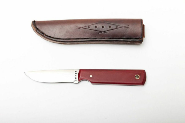 Fiercely-Made-12-CAMPING-KNIFE-RED-W--SHEATH-a-HORSE