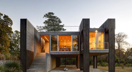 A House Between Freshwater Wetlands and a Tidal Estuary