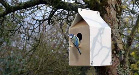 A Milk Carton Inspired Birdhouse by Jam Furniture