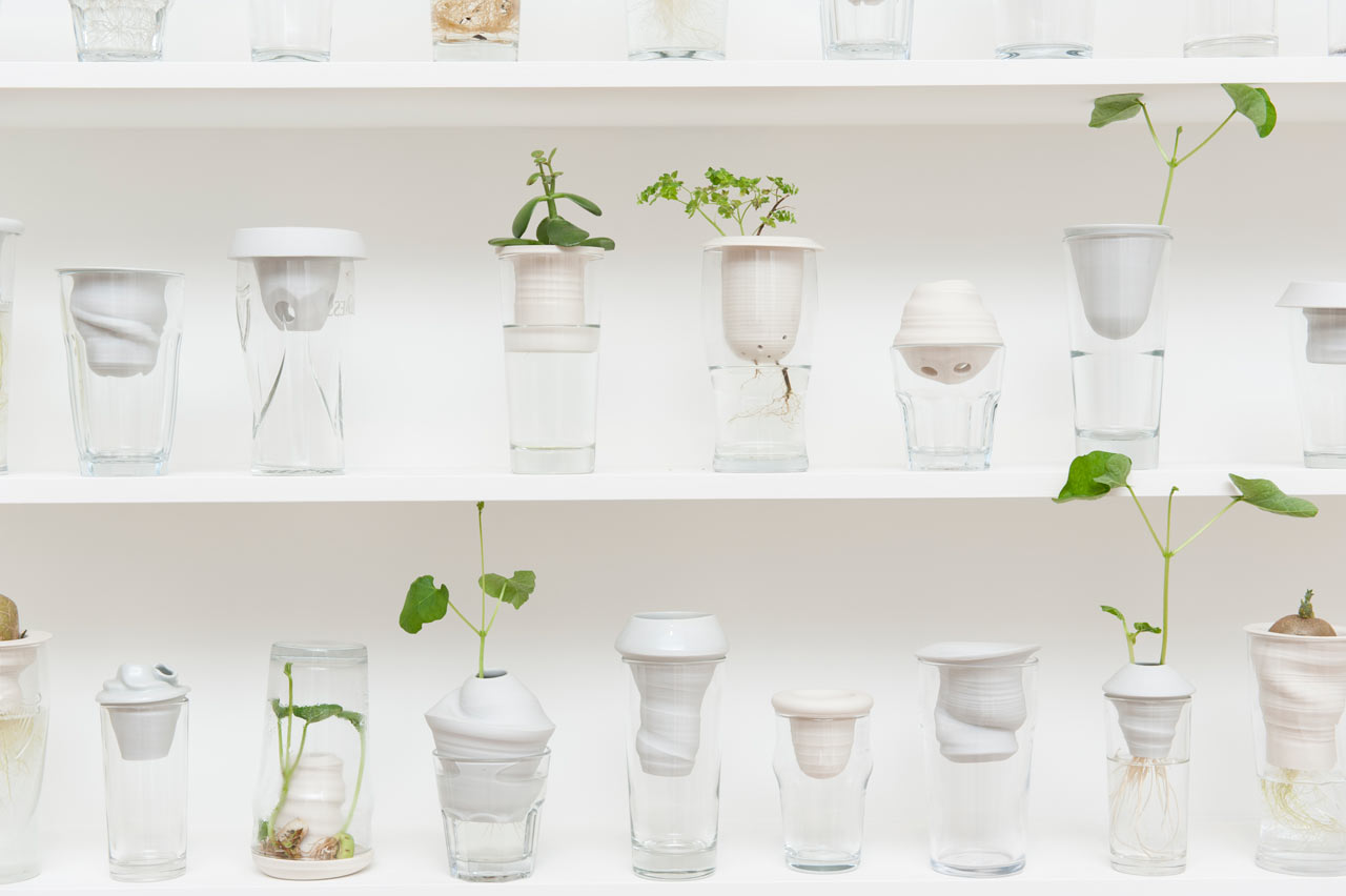 Discarded Glasses Become Vessels to Grow Plants
