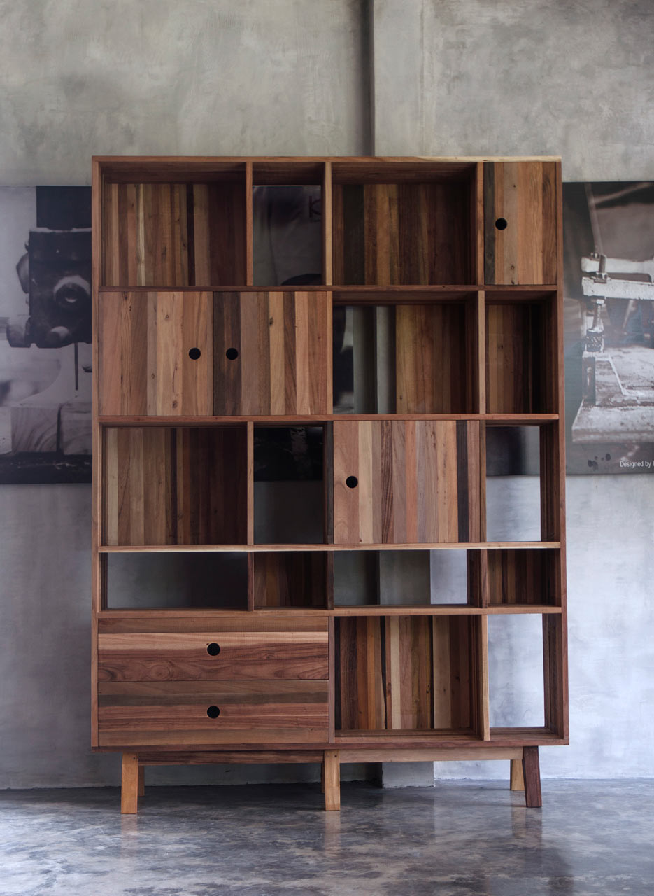 Modern iFurniturei Made from a Mix of Reclaimed Woods 