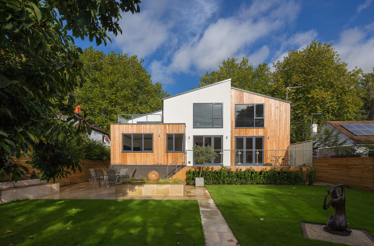 An Environmentally-Friendly Wood-Clad UK Home