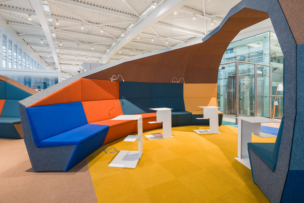 A Colorful Airport Lounge Designed to Excite