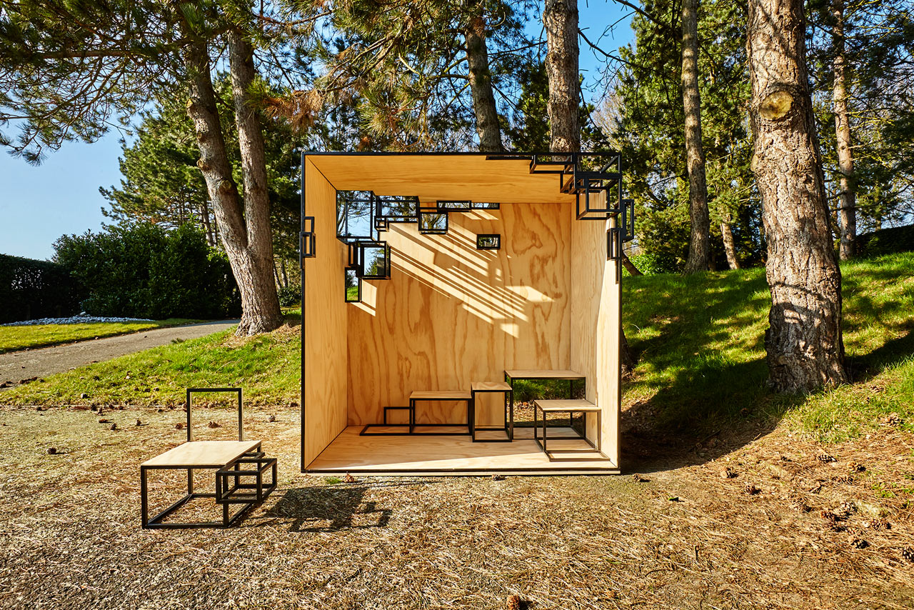 JOINTED CUBE: A Steel Framed Outdoor Installation