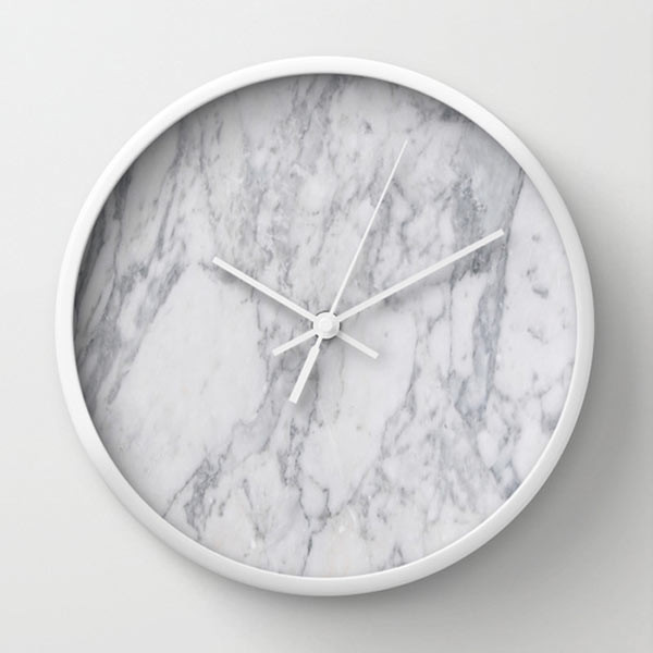 white-marble-wall-clock