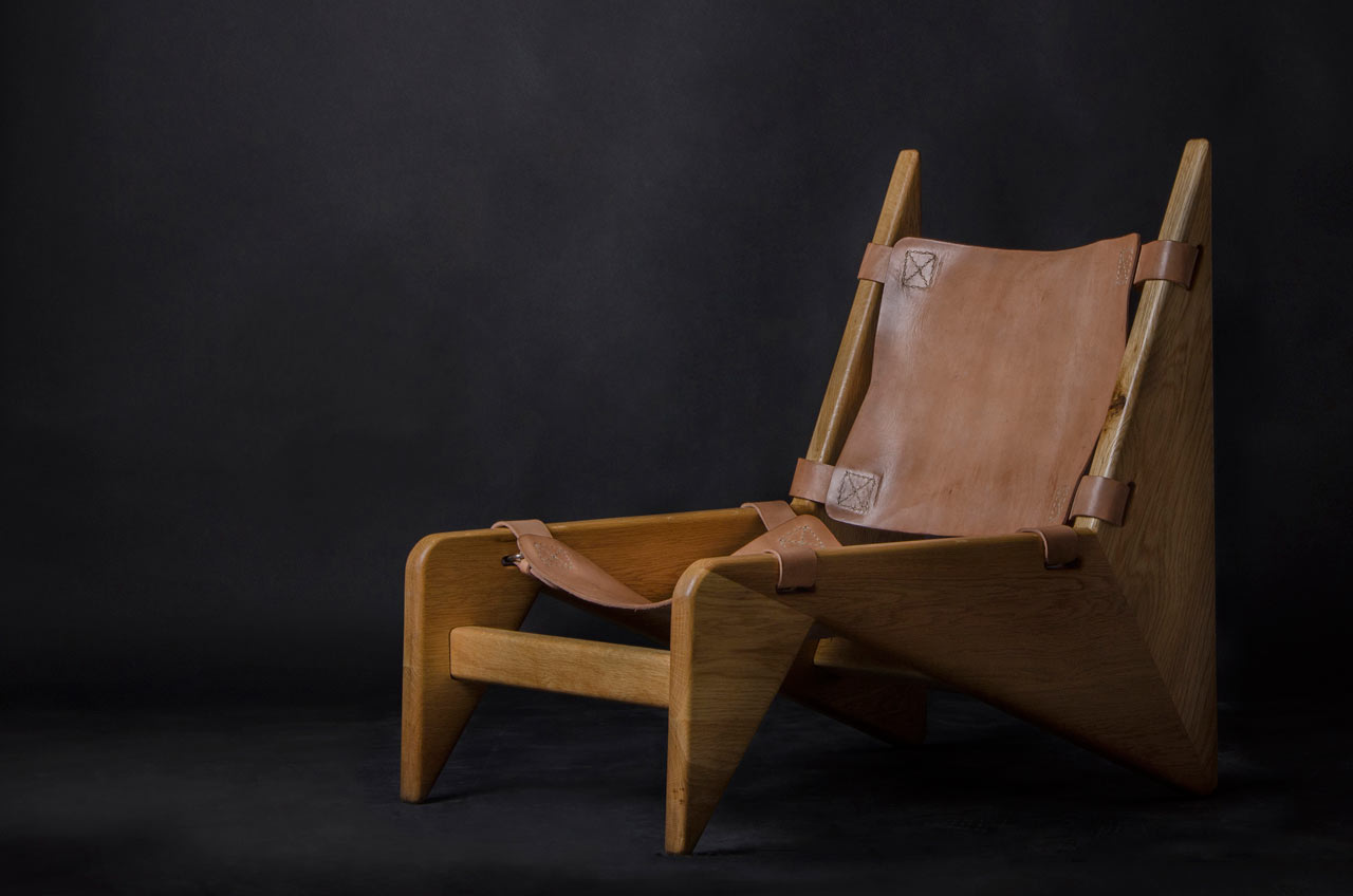 leather scandi chair