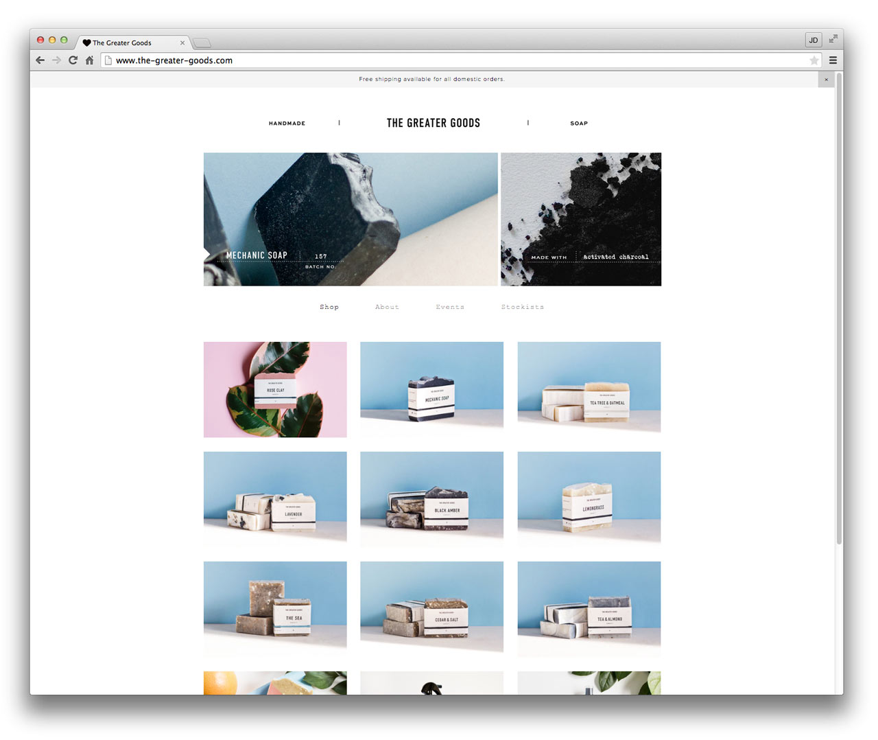 The Greater Goods squarespace
