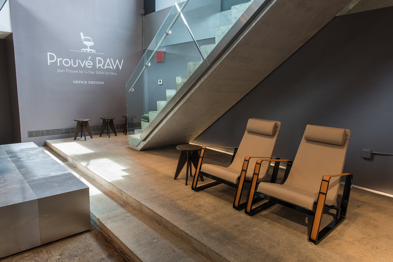 luchthaven Antagonist Geometrie Vitra & G-Star RAW Launch Prouvé RAW Office Edition