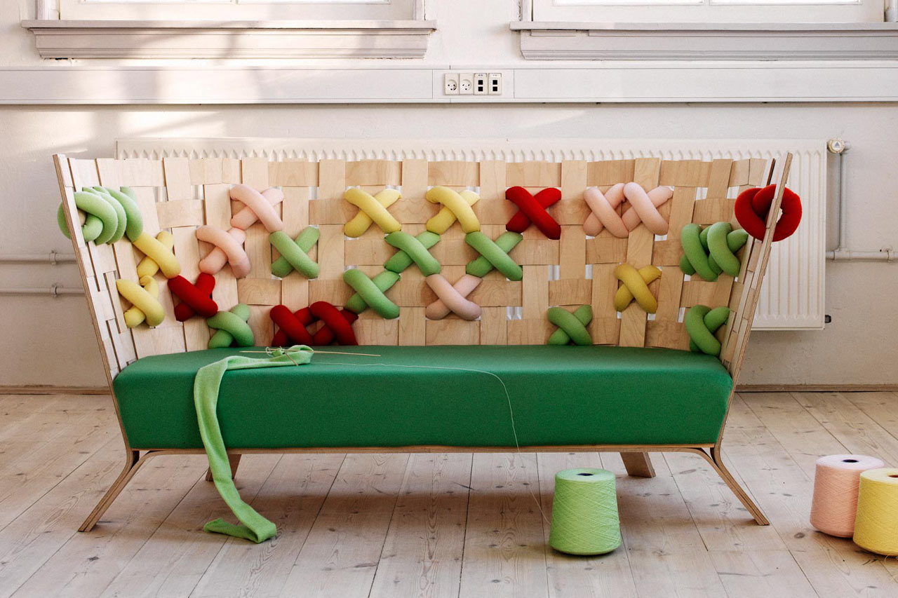 Giant Cross-Stitch Furniture by Ellinor Ericsson