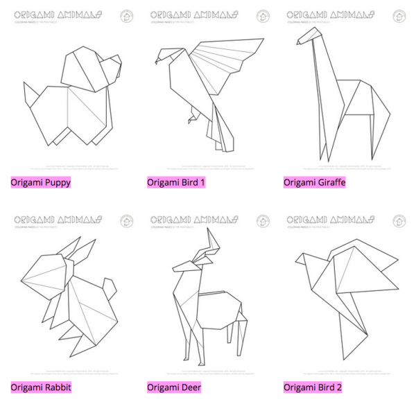 Mr Printables_origami animals