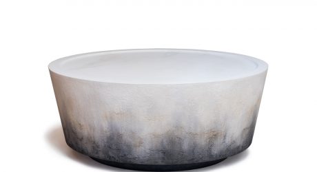 A Table Referencing Lava Strata and Natural Stone