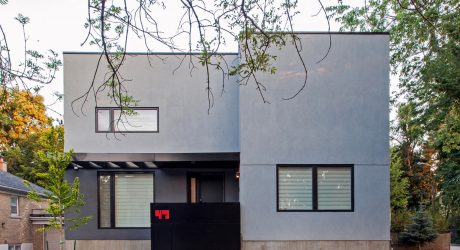 A Bungalow is Replaced with a Minimalist, Two-Story House