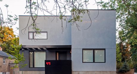 A Bungalow is Replaced with a Minimalist, Two-Story House