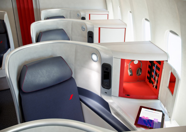 Inside - the Air France Business Class cabin