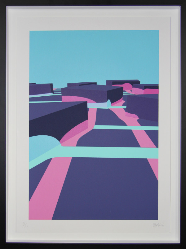 Fathers-Olly_Silk Road_7 layer screenprint_59.2 x 42(Paper SIze)_2015