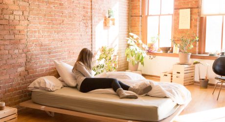 A Minimal Platform Bed for City Living