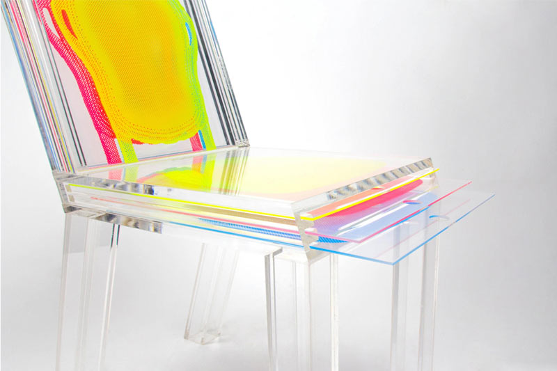 An Acrylic Chair You Can Customize With Printed Layers