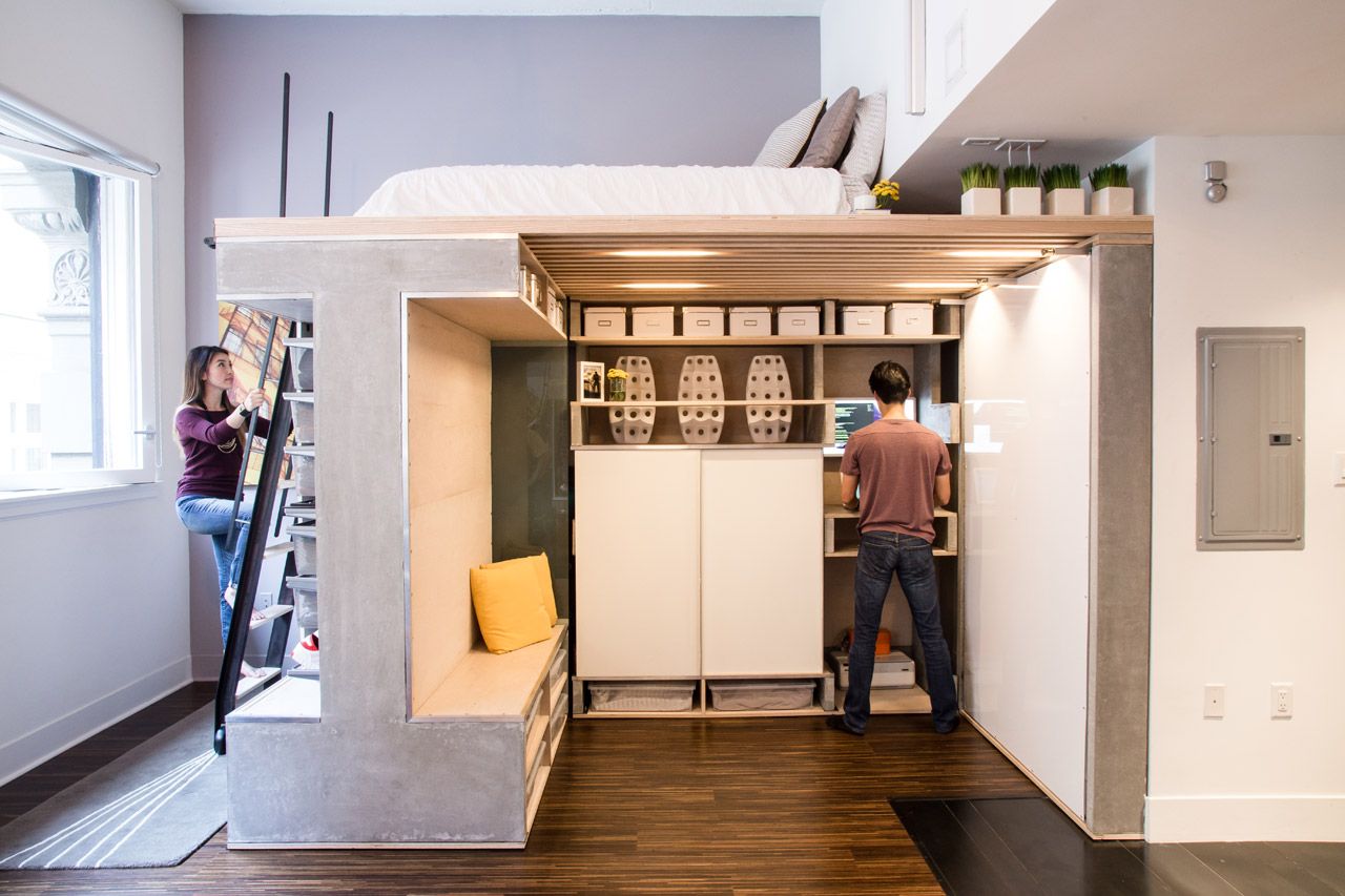 Make the Most of a Small Space with this Multifunctional Loft System