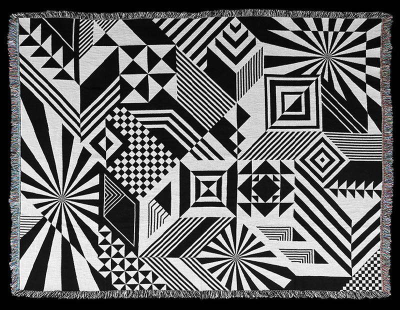 Graphic, Black & White Jacquard Throws from Matt W. Moore