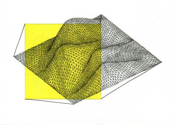 Connected Vertices Number 4, 2015 5" x 7" pen and acrylic ink on 140 lb paper