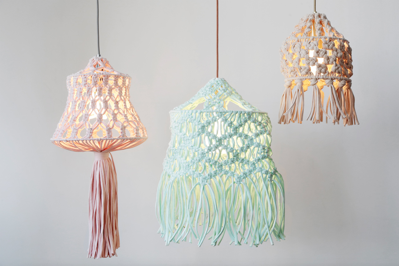 PLUMEN X Wool and The Gang DIY Macrame Lampshade