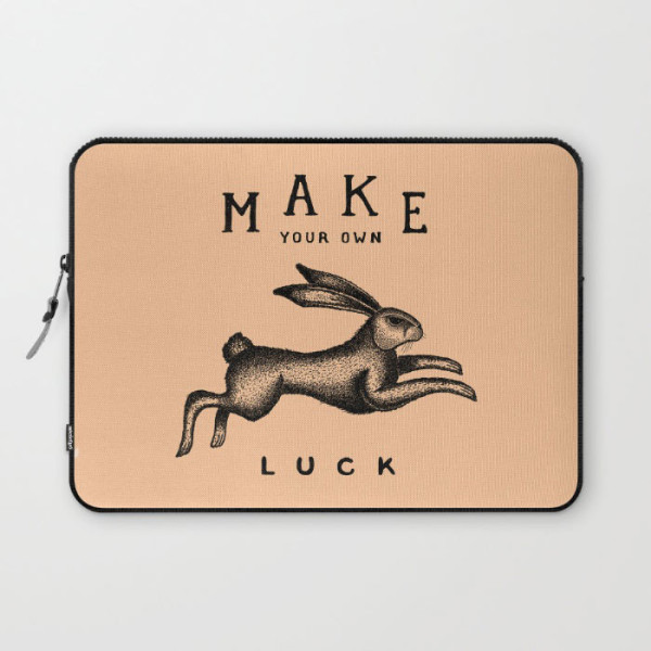 make-your-own-luck-coral-laptop-sleeves