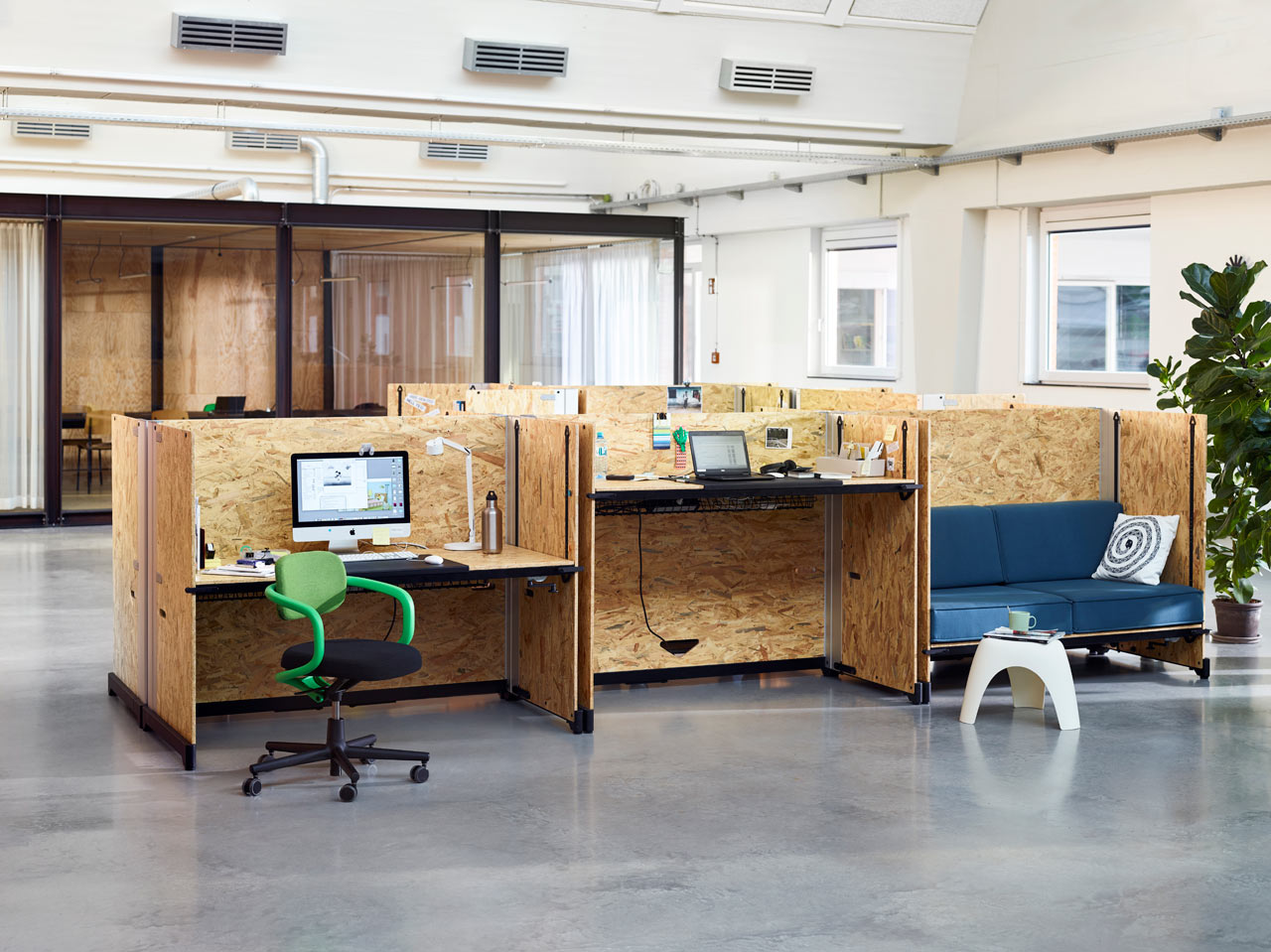 Functional Raw And Industrial Desk Systems Design Milk