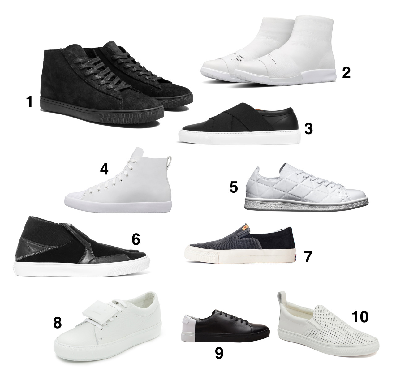 black minimalist sneakers