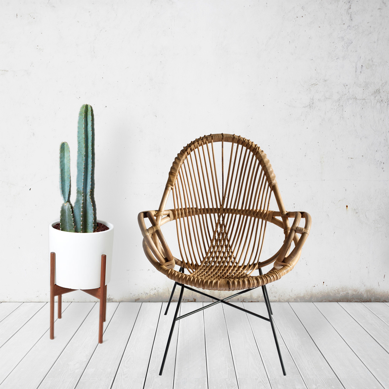 Modern deals rattan armchair