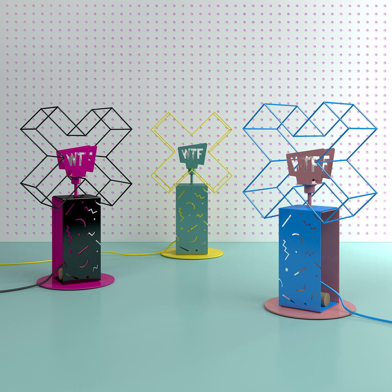 Graphic WTF Lamps by Sergey Lvov