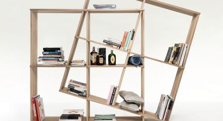 A Fold-Up Bookshelf You Can Reconfigure