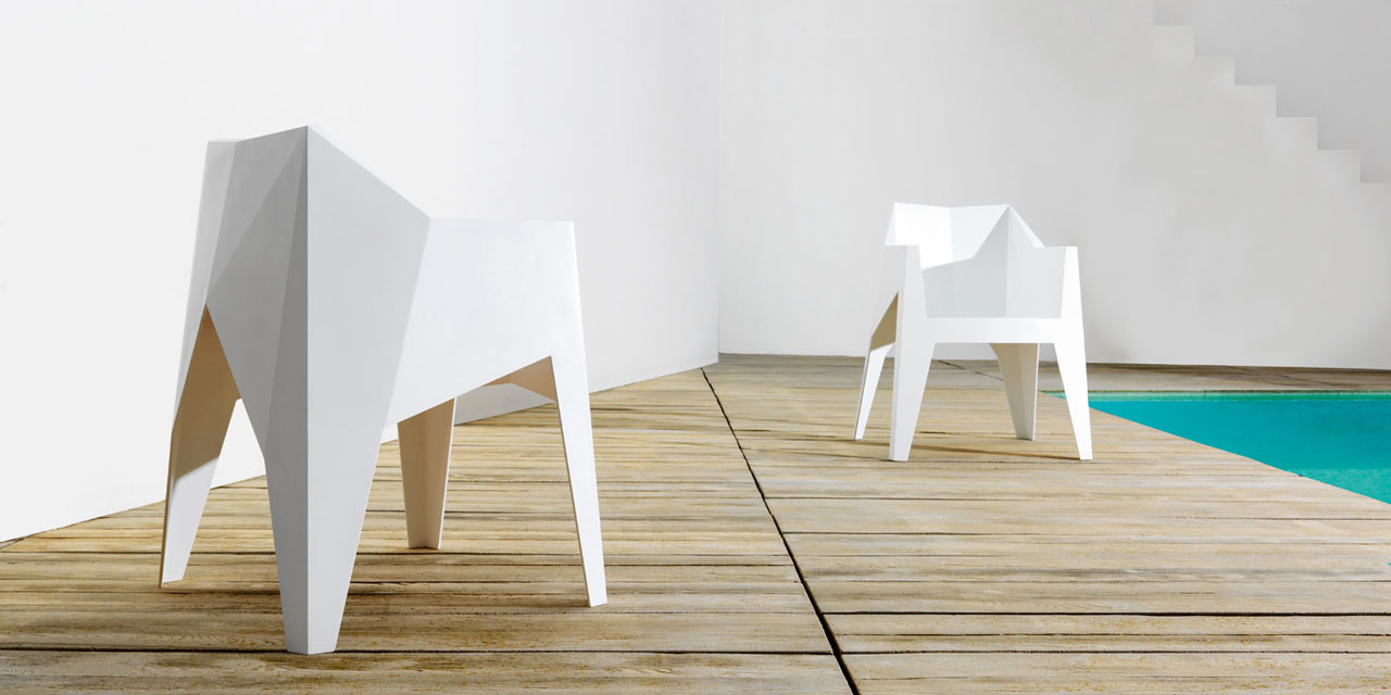 A Faceted Stacking Chair by Karim Rashid