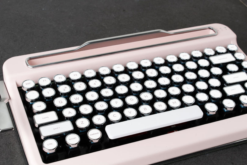 A close up of the PENNA keyboard