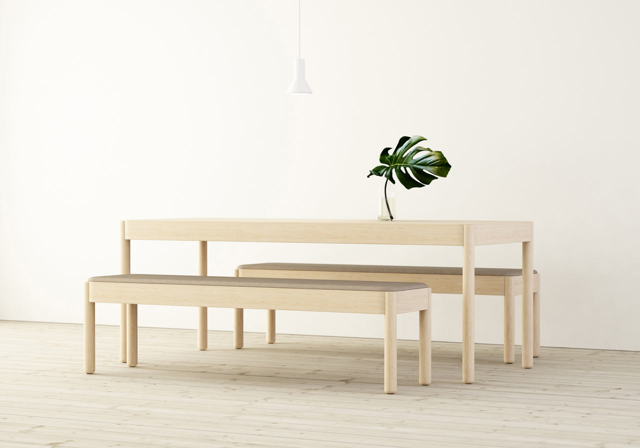 Wakufuru Brings Sound Absorption to Wood Tables and Benches