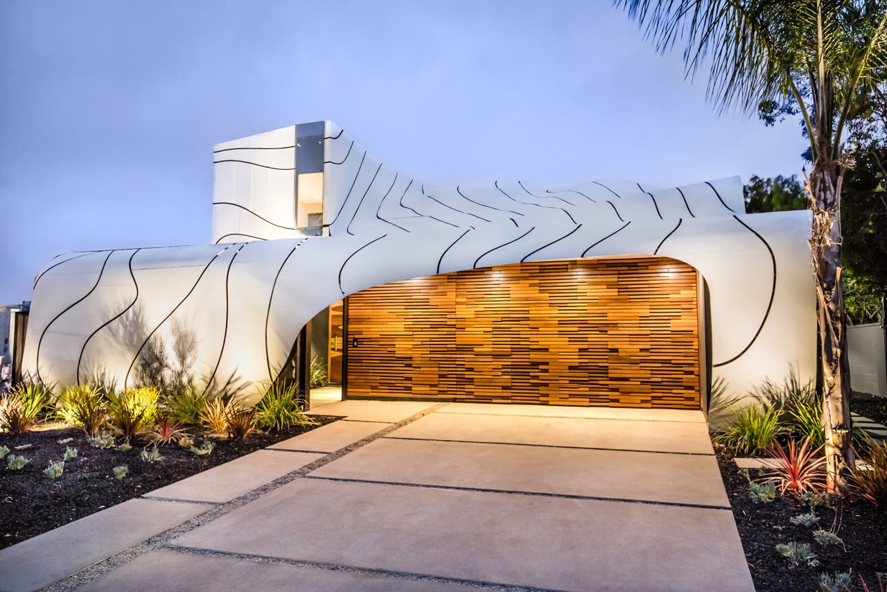 A House with a Massive, Undulating, Wave-Like Exterior