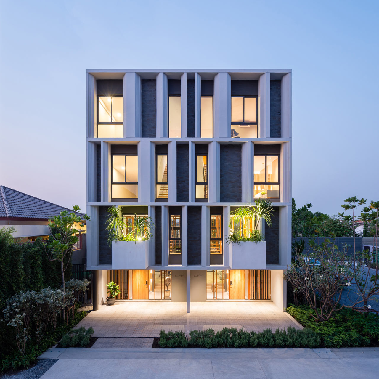 A Modern Townhouse with a Private Garden in Bangkok