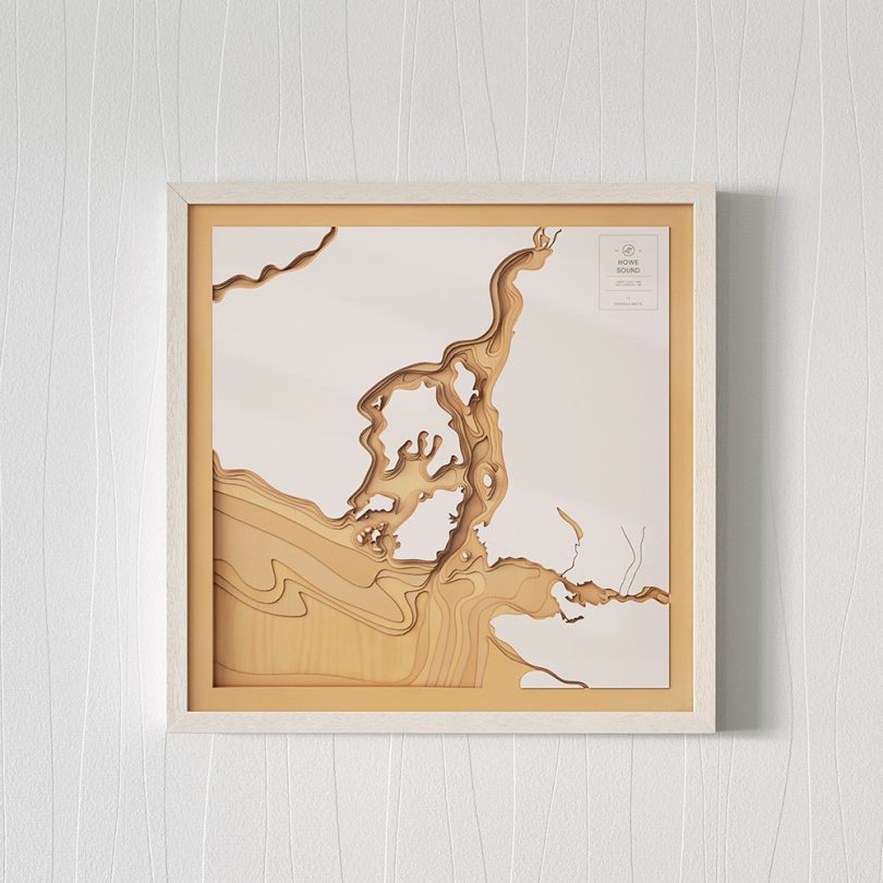 Pangea Maps: Wooden 3D Contour Maps of Iconic Waterscapes