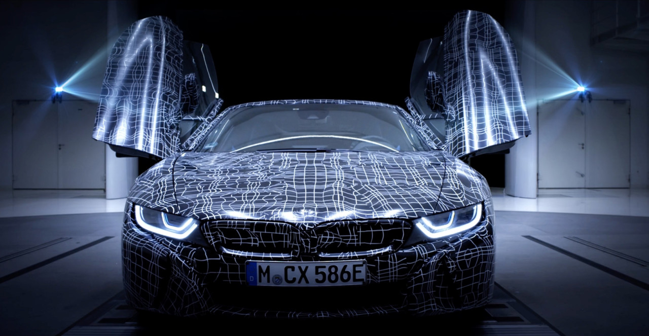 The BMW i8 Roadster Teases It's Taking Its Top Down