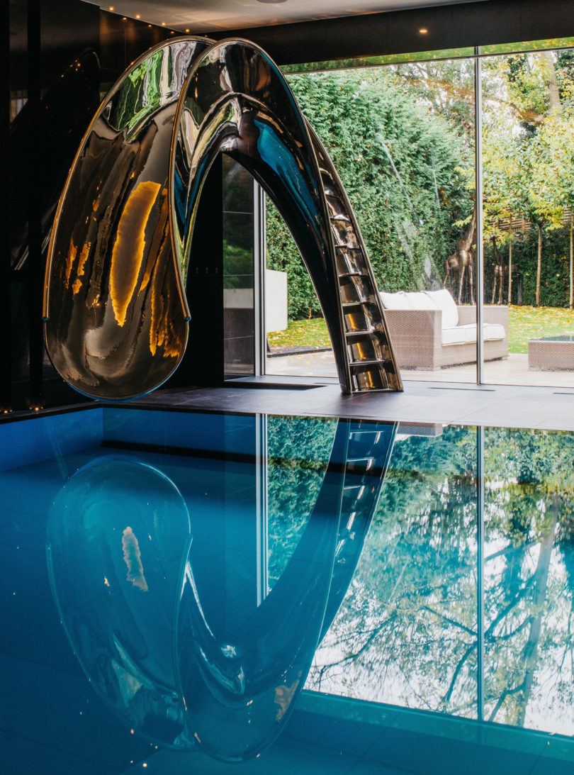 Sleek, Sculptural Water Slides for the Modern Pool