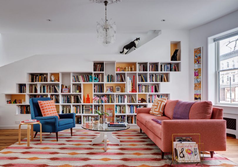 A Brooklyn Row House Designed for Cats and Booklovers